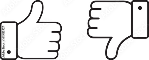 Thumbs Up and Down Hand Gestures