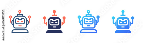 Robot icon sheet multi style collection