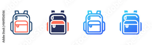 Backpack icon sheet multi style collection