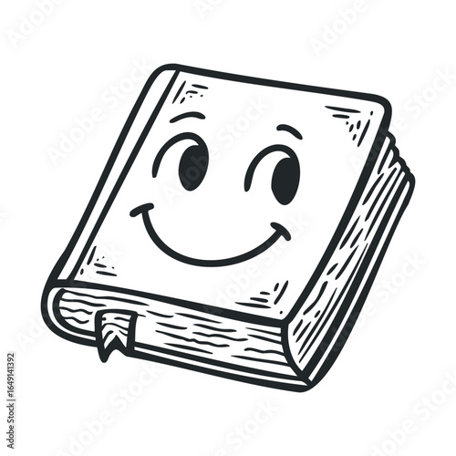 Cheerful book character design for kids education