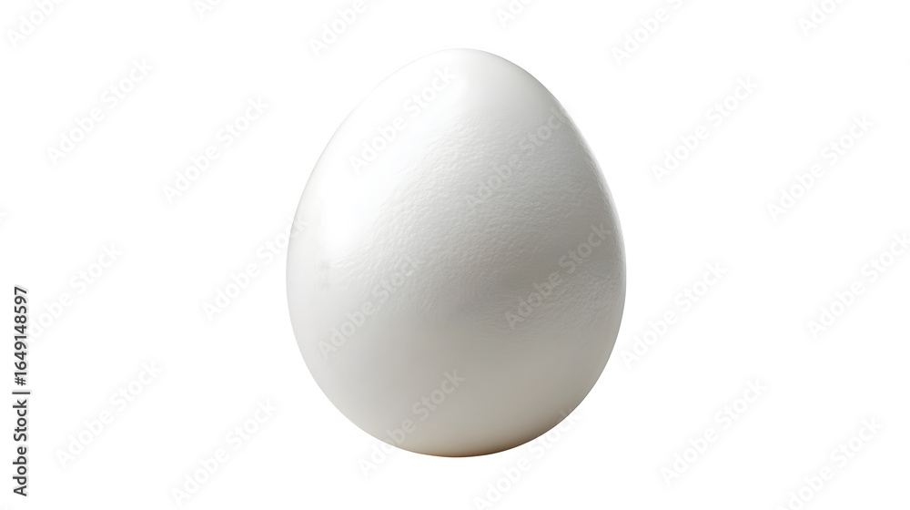 Single white egg with smooth shell isolated on white Single white egg with smooth shell isolated on white