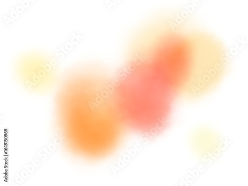 オレンジや黄色の滲んだ水彩テクスチャのふんわり素材