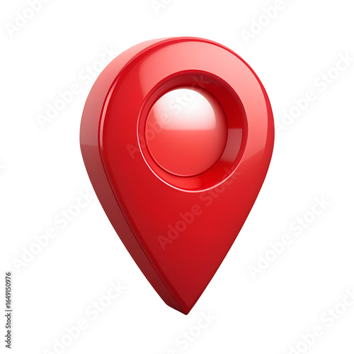 Free Download Shiny red 3d map pin location marker isolated on transparent background - GFXLoad