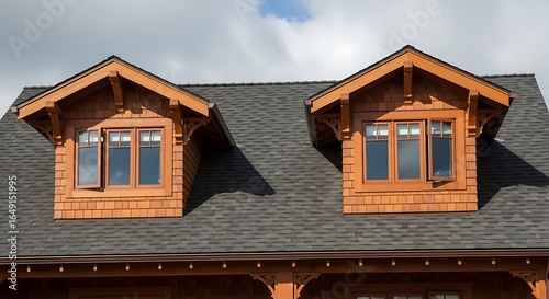 Elevated dormer windows showcasing the architectural elegance of a stylish home design
