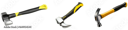 Stanley Hammer with Fiberglass Handle Set isolated on a White Background
