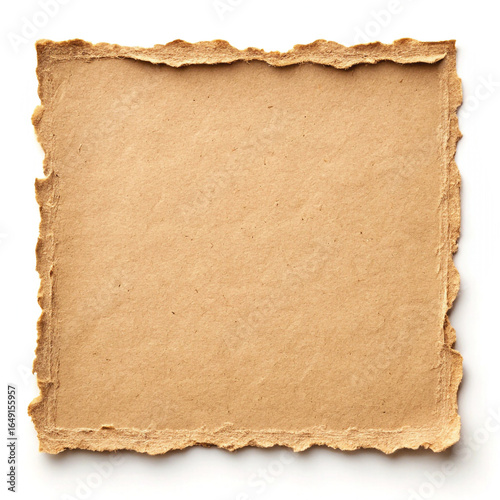 Torn Edge Vintage Brown Paper Sheet