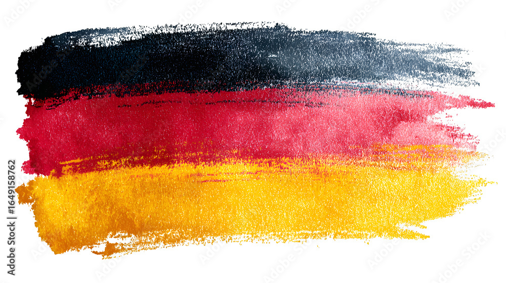 Obraz premium German flag brushstroke style isolated on white