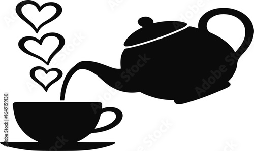 teapot and cup of tea