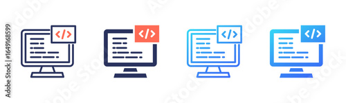 Coding icon sheet multi style collection
