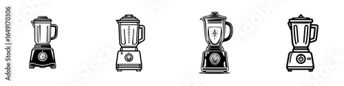 Collection of various blender designs showcasing modern kitchen appliances for food preparation