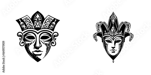 Traditional masks representing cultural heritage and artistry from diverse backgrounds