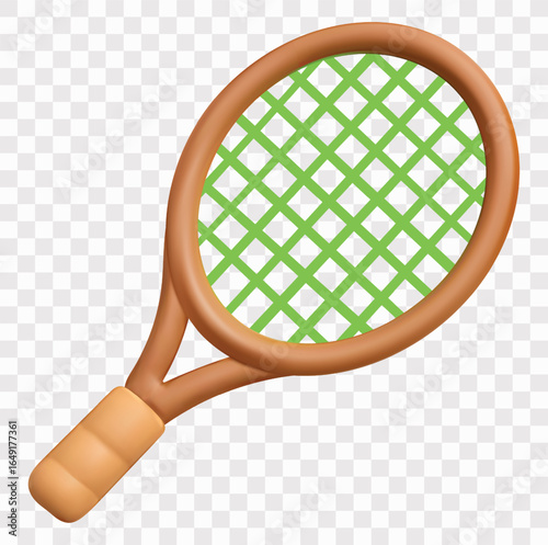 Sport Equipment Vector Icon Set | 3D icon set | tennis racket