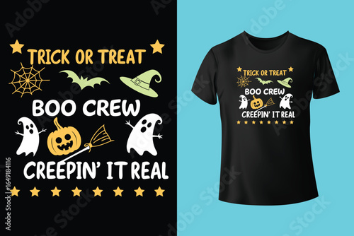 The boo crew svg, Retro halloween svg, Happy halloween vector illustration, pumpkin, witch, spooky, ghost Typograph t shirt design, funny halloween t-shirt quotes Bundle, Cut File Cricut, Silhouette
