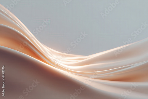 delicate wavy lines gracefully intertwine against pure background creating soothing composition