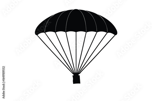 parachute pilot chute silhouette vector illustration