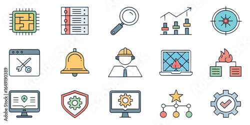 Cloud Computing Icons — Modern Storage, Security, Networking, Servers & DevOps Symbols