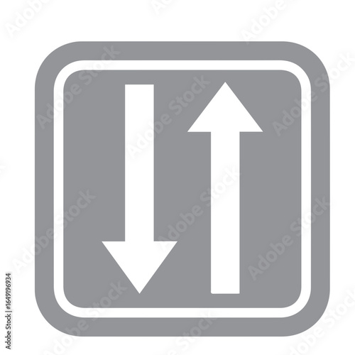 traffic signs Priority oncomming icon
