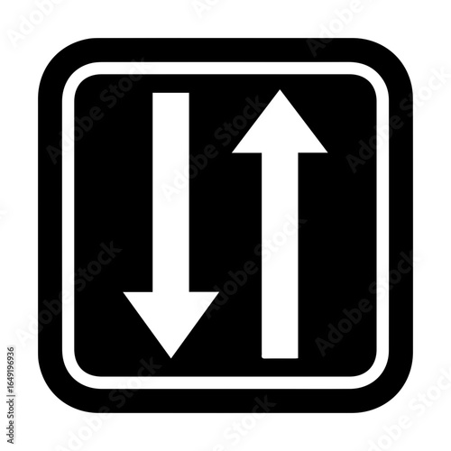 traffic signs Priority oncomming icon