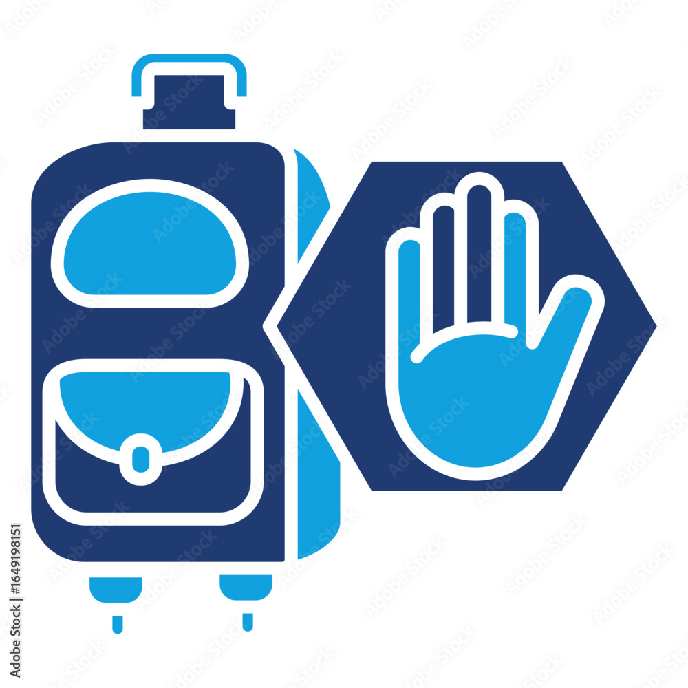 Obraz premium Trip Cancellation Flat Blue Icon