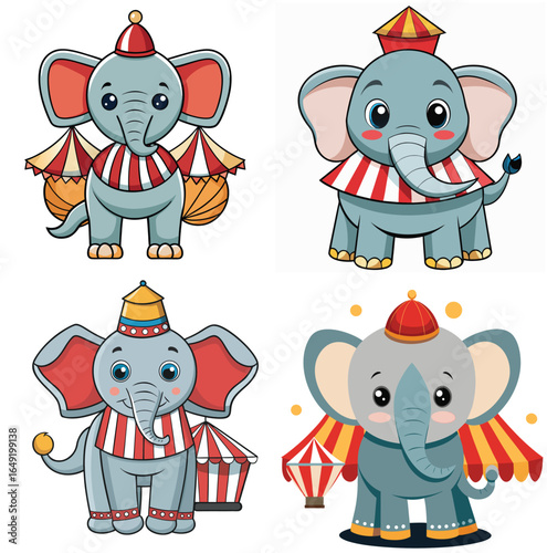 animal and circus related and animals icon set 