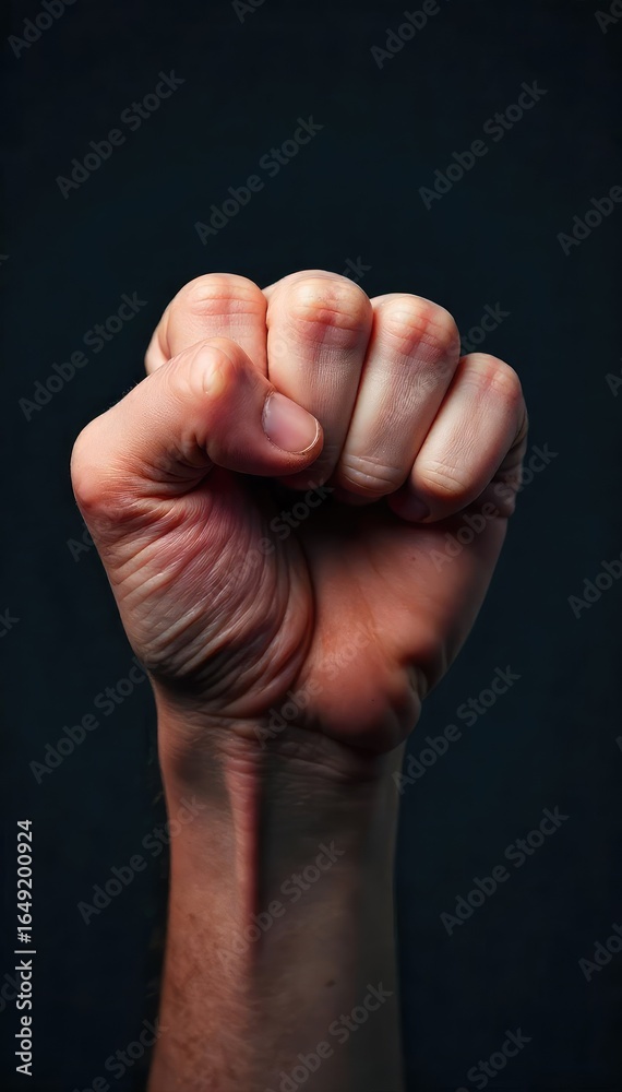 Close-up of a clenched fist, knuckles white, symbolizing repressed anger and inner turmoil, a visceral display of unspoken hurt and frustration , vulnerable, suffering Close-up of a clenched fist, knuckles white, symbolizing repressed anger and inner turmoil, a visceral display of unspoken hurt and frustration , vulnerable, suffering