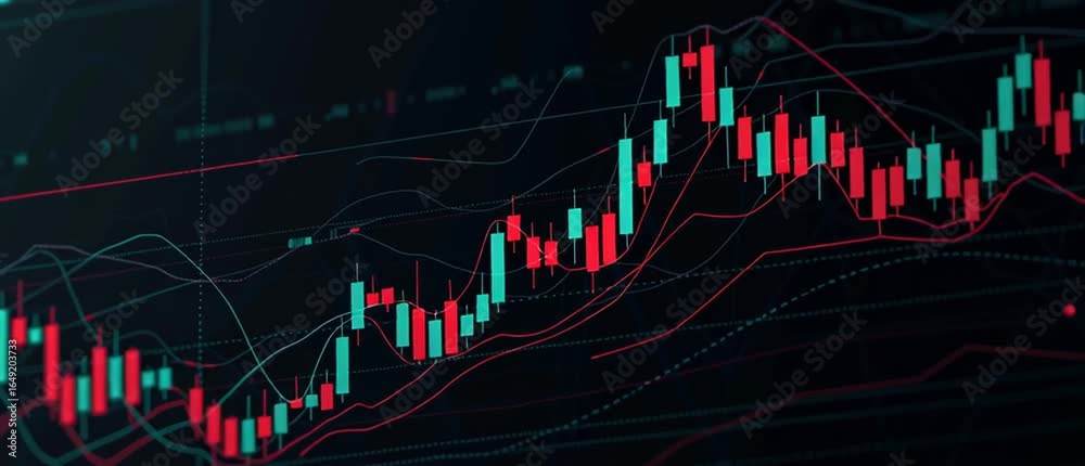 Illustration minimaliste d’affaires avec graphiques financiers en croissance