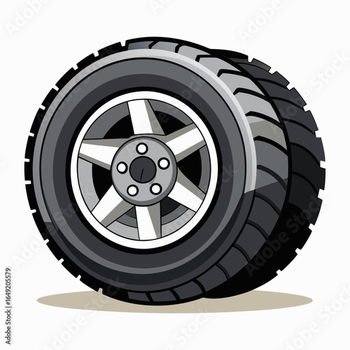 car wheel isolated on white