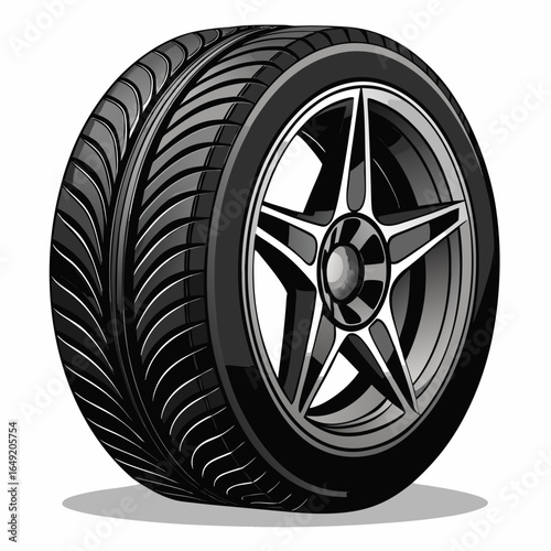 car wheel with tire