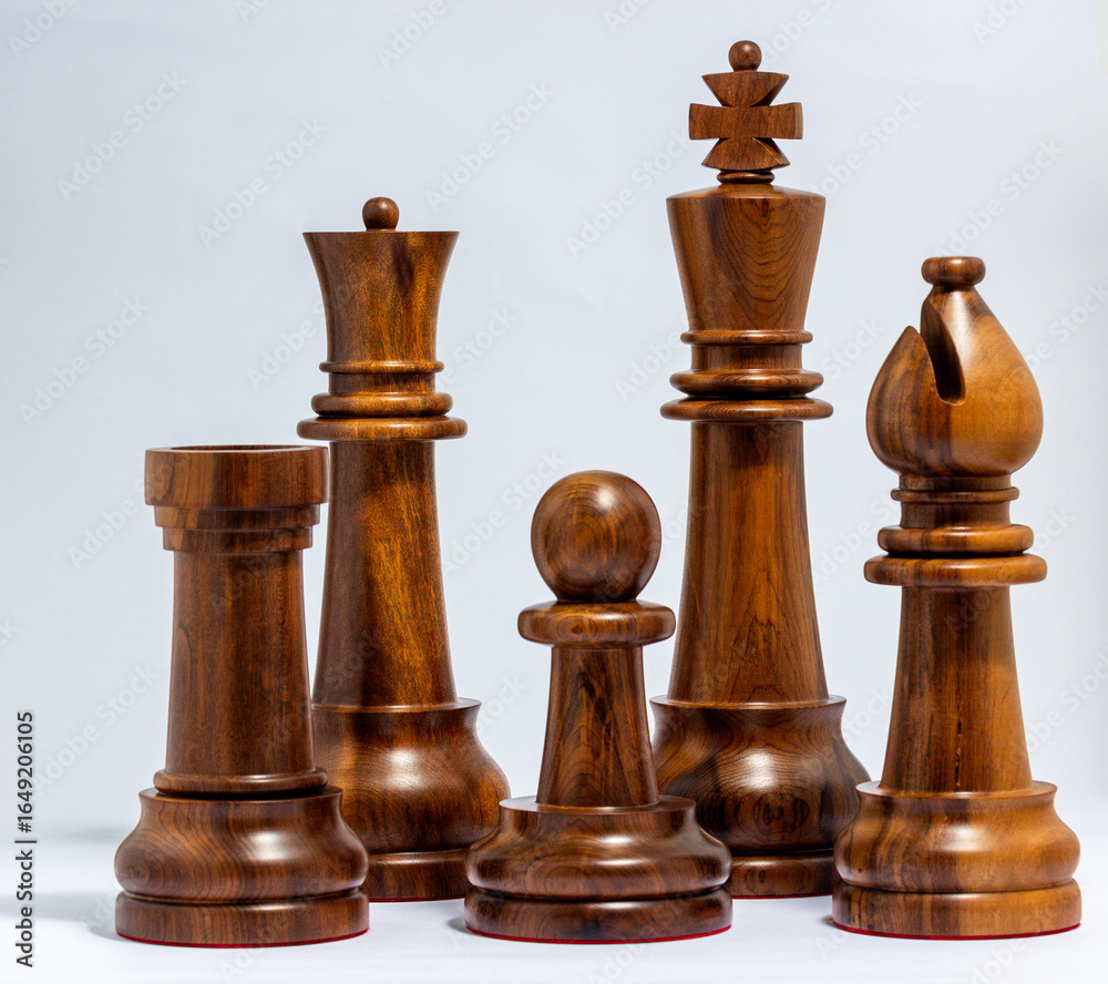 Fototapeta premium Handcrafted Strategy: Premium Chess Pieces