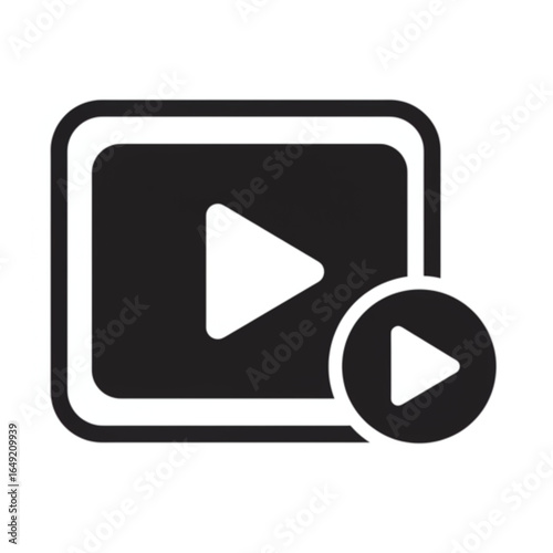 Start watching now dynamic play button icon for media playback and digital content engagement