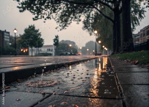 rainy day in a evening