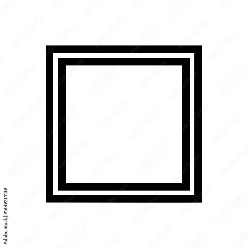 Fototapeta premium Square shape black border frame outline graphic design vector illustration element simple geometric shape art 100