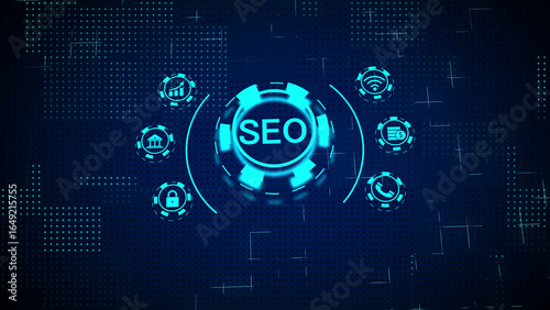 SEO Digital Marketing Technology Concept search engine optimization