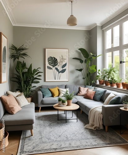 modern living room with sofa