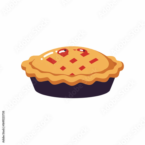 An illustration of a single apple pie