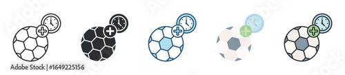 Extra Time Icon Set Multiple Style Collection