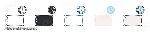 Rest Time Icon Set Multiple Style Collection