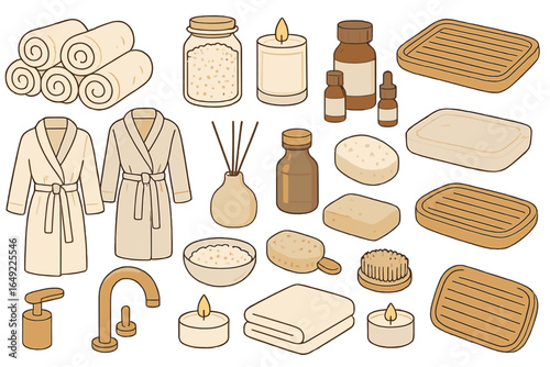 Relaxing spa essentials for home wellness and self-care experience