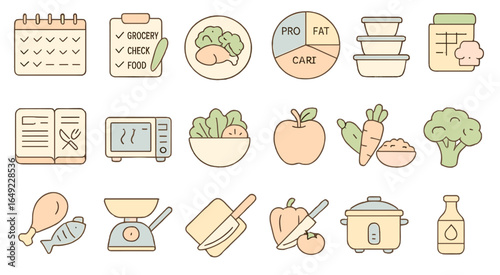 Healthy meal prep ideas and grocery planning for balanced diets with focus on fresh ingredients and portion control