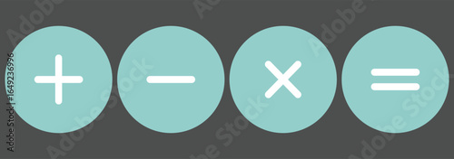  Next-Gen Arithmetic UI Kit: Sleek, Colorful,Editable Vectors. Round plus sign and minus sign icon set. Vector. plus minus icon. Mathematical operations, divide and multiply, minus and plus doodle eps