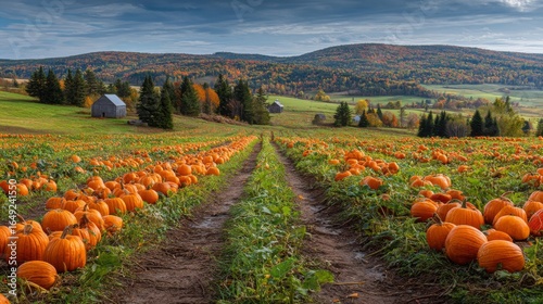 Autumn Pumpkin Patch in Rolling Hills