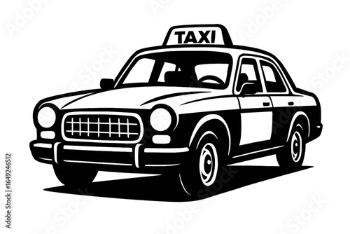 An Old-School Ride: Classic Taxi on the City Streets