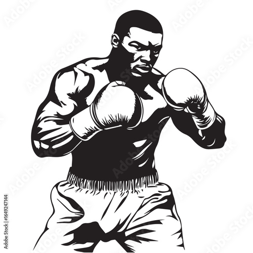 boxer in action