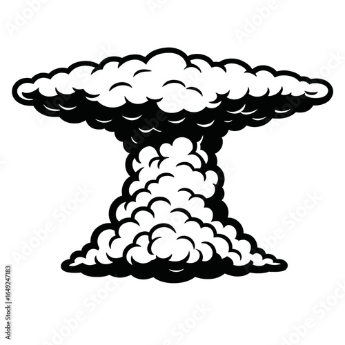 Iconic Mushroom Cloud Representing Powerful Explosions and Impact