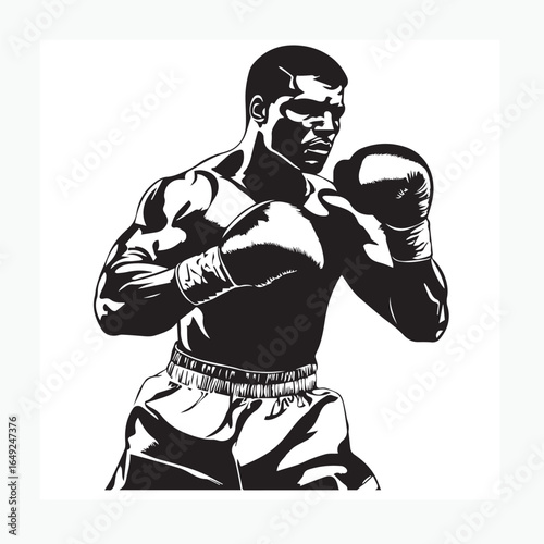 boxer with boxing gloves