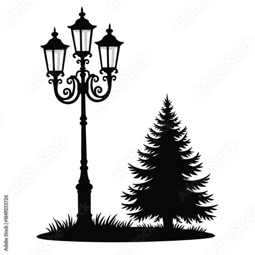 street lamp vector illustration