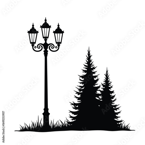 set of vector christmas trees