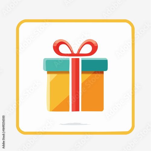 Gift Box Illustration A Colorful and Festive Icon for Presents and Celebrations