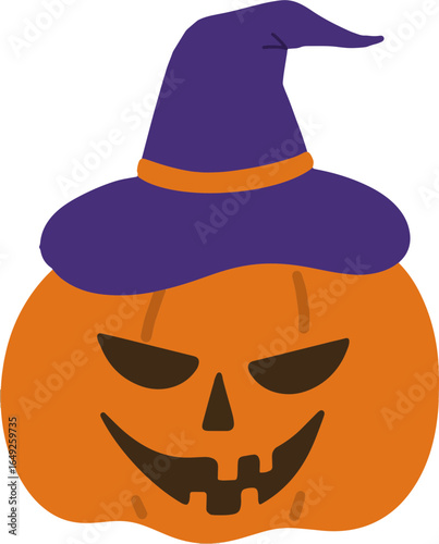halloween pumpkin with hat