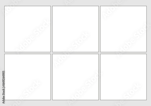 Blank Comic Strip Template Pages. Blank Sheet for creativity. Printable Manga, Webtoon, and Cartoon Storyboard Sheets for Drawing and Illustration. 